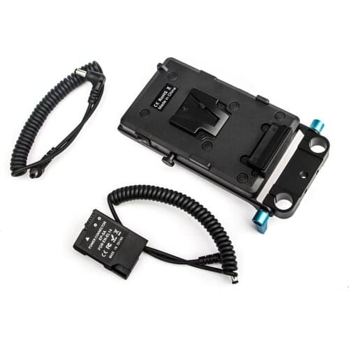 WY-VG1 Power Supply System V Mount Battery Plate Adapter with EN-EL14 Cable for Broadcast SLR HD camera