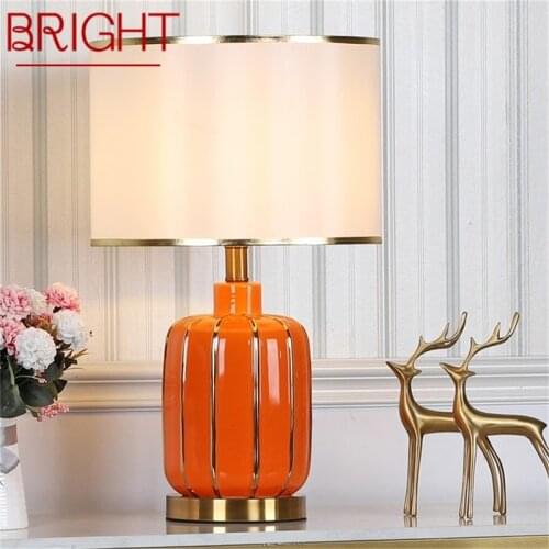 BRIGHT Ceramic Table Lamps Desk Luxury Modern LED Lighting For Home Bedroom