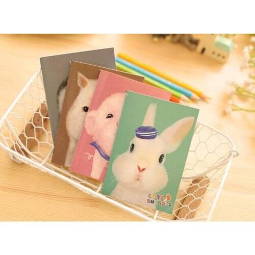New animal stitching binding Diary book / students cute soft copy of the small notebook / cartoon notebooks