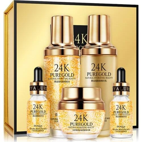 Liquid Essence Cosmetics Keep Young Whitening Serum Speckle Fade Hyaluronic Acid Set 24k Gold Shrink Pores Skin Moisturising