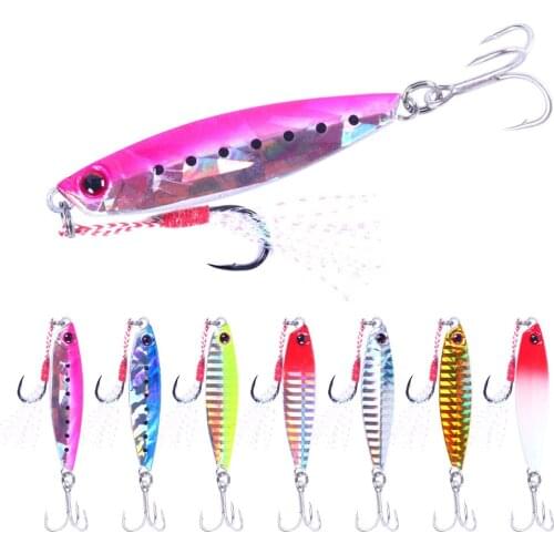 10g 15g 20g 25g 30g 40g Jig Shone Hard Bait Fishing Metal Jig Blade Lure Colorful Crankbait Minnow Sinking Baits