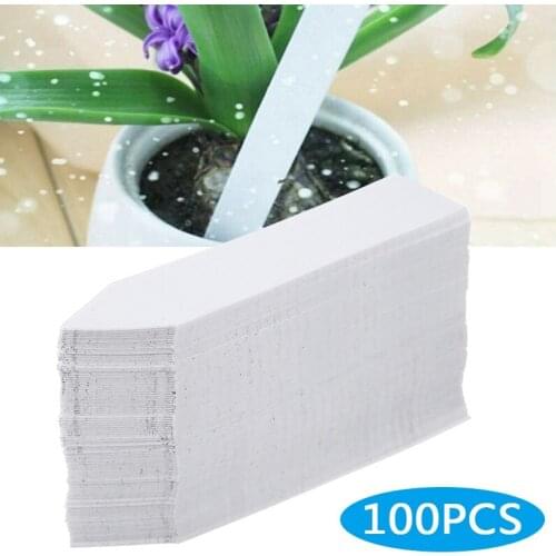 100Pcs Plastic Plant Seed Labels Pot Marker Nursery Garden Stake Tags Garden Supllies Plant Seed Lables 10X2 cm