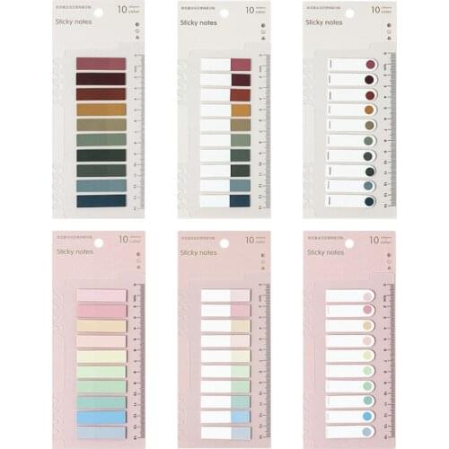 2021New Gradient Color N Times Sticky Index Note Post Sticker Bookmark To Do List Paperlaria School Stationery