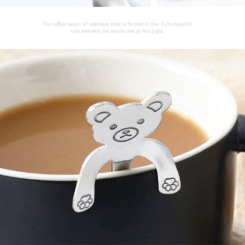 50pcs/lot Cute cartoon design small coffee spoons teaspoon 304 stainless steel dessert spoon