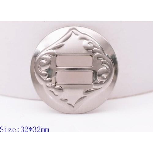 5X Heavy Western Bling Sliver Saddles Tack Leathercraft Slotted Conchos 1-1/4"