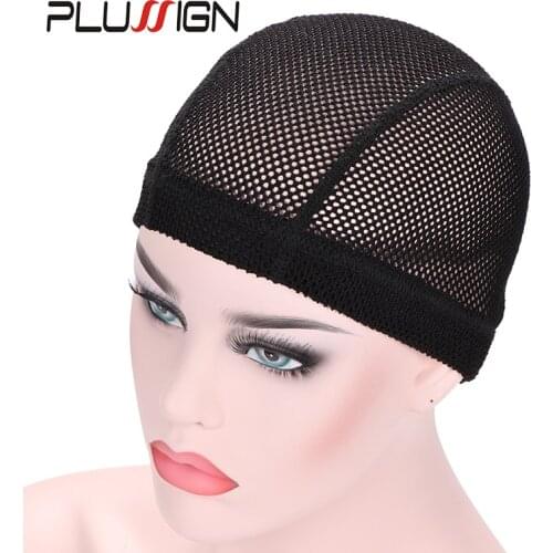 Plussign Big Hole Wig Cap 6Pcs 12Pcs Wig Making Caps For Crochet Mesh Dome Wig Cap For Making Wigs Durable Spandex Dome Cap
