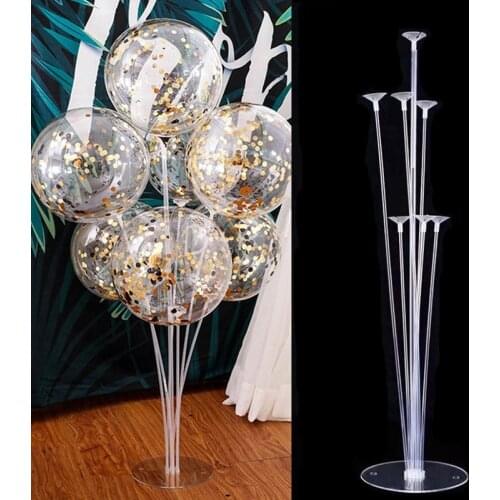 7 Tubes Balloons Stand Balloon Holder Column Confetti Balloon Baby Shower Kids Birthday Party Wedding Decoration Supplies