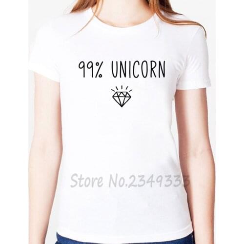 99% unicorn diamond Print Women tshirt Modal Casual Loose Funny t shirts For Lady Top Tee Drop Ship SH-10