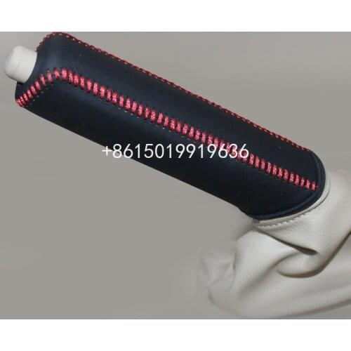 Hand sewn hand brake cover leather sheath for Toyota Corolla vios