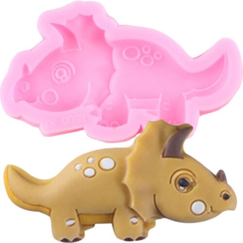 Dinosaur Silicone Mold Baby Birthday Cake Decorating Tools DIY Cookie Baking Fondant Molds Candy Clay Chocolate Gumpaste Mould