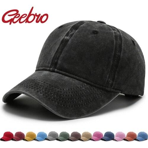 Geebro High Quality Spring Summer Cap Women Baseball Cap Fashion Hats Men Baseball Caps Cotton Outdoor Simple Vintage Casual Hat
