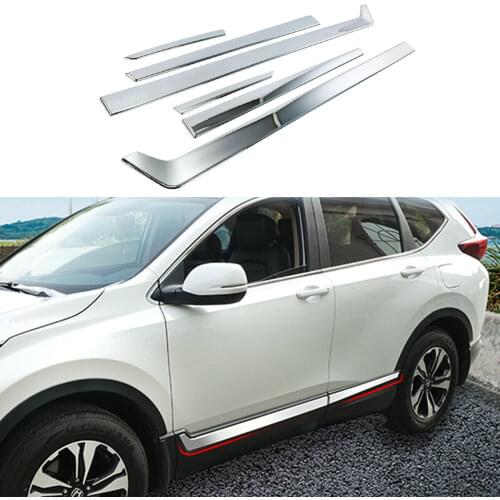 Chrome Side Door Body Molding Cover Trim Protector Fit For Honda CR-V 5th 2017 2018 2019 Decoration Accessories