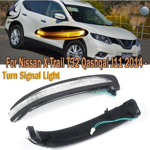 PMFC 2PCS Turn Signal Light Rear Mirror Indicator Mirror Indicator Lens LED Signal Lamp For Nissan X-Trail T32 Qashqai J11