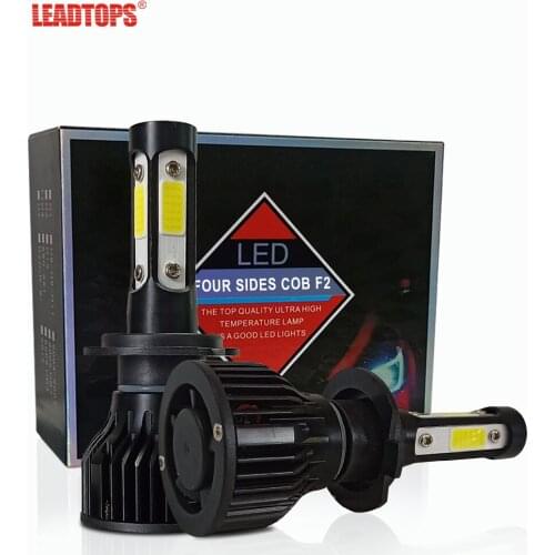 LEADTOPS 2PCS H4 LED H7 LED Car Headlight Bulb H11 9005 HB3 9006 HB4 LED Car Fog Light 6000K Car Headlight 60W 12V DE