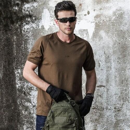 Summer Outdoor Coolmax Hiking Climbing Fishing T Shirt Tactical Army Quick Dry Short Sleeve T Shirts Breathable Sports Tees
