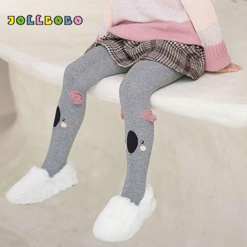 Hot Cartoon Girls Tights Lovely 3D Bear Penguin Pattern Warm Tights Cotton Baby Girl Pantyhose Kid Infant Knitted Wholesale