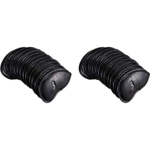 24Pcs PU Golf Club Cap Exquisite Protector Iron Head Cover Set Sports Accessories