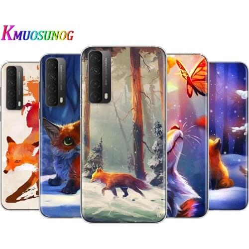 Transparent Cover Cute cartoon animal fox For Huaeri Y9S Y9A Y9 Y8P Y8S Y7 Y7A Y7P Y6P Y6S Y6 Y5P Y5 Pro Phone Case