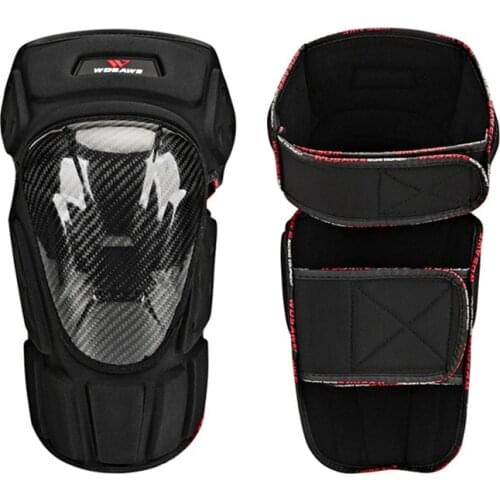 Adjustable Knee Protector Motorcycle Motocross Riding Cycling Skating Ski Knee Pads Kneepads Black Brace Support