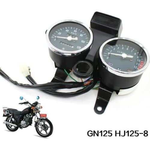 Motorcycle Parts of Instrument Tachometer Speedometer For Haojue Suzuki Lifan GN125 GN125H HJ125-8 Speed Meter Assy 1/2 Cables