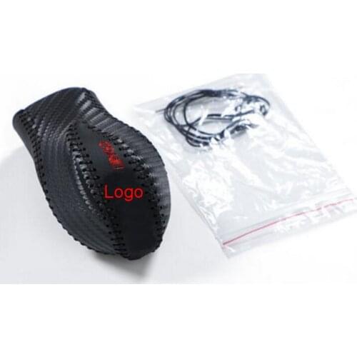 Tonlinker Interior Gears Head Shift Collars Cover Stickers for HONDA VEZEL HRV 2014-19 Car Styling 1PCS PU Leather Cover Sticker