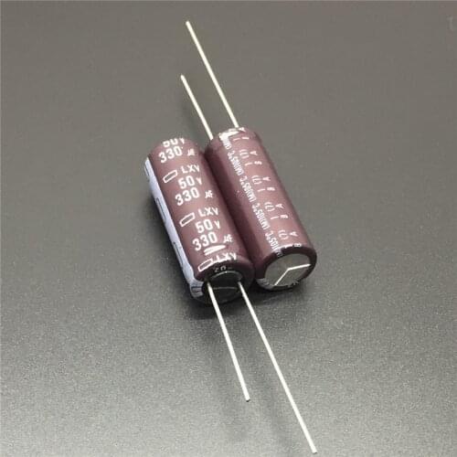 10pcs/100pcs 330uF 50V NCC LXV Series 10x30mm Low Impedance Long Life 50V330uF Aluminum Electrolytic Capacitor
