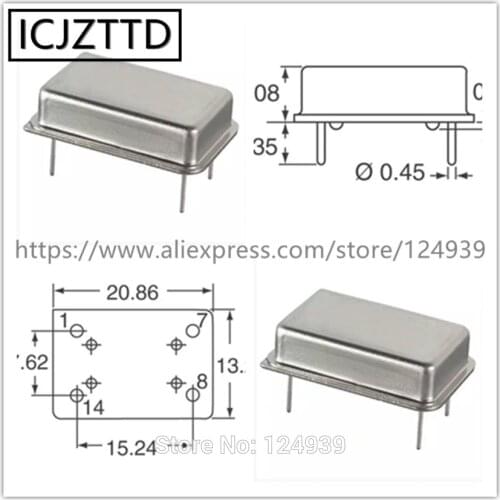24.000MHZ 24.000M 24MHZ 24M 24.576MHZ 24.576M 24.576 25.000MHZ 25M 25MH 20.86mmx13.20mm Full size 3.3V 5V DIP-14 4Pins OSC