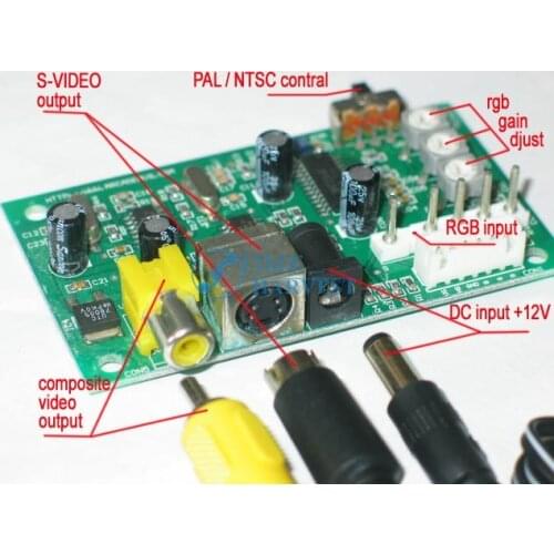 3 pcs Arcade RGB CGA to TV and Video Composite/converting board/accessory for arcade game machine/game machine/amusement machine