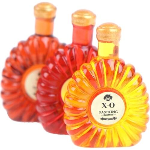 5Pcs/lot 1:12 Dollhouse Miniature Wine Bottles Model Kitchen Food Accessories Pretend Play Doll Food Toy Dolls Decorations