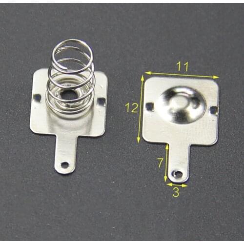 50PCS China supplier custom size remote control metal aa battery spring contact, 11 x 12 cm