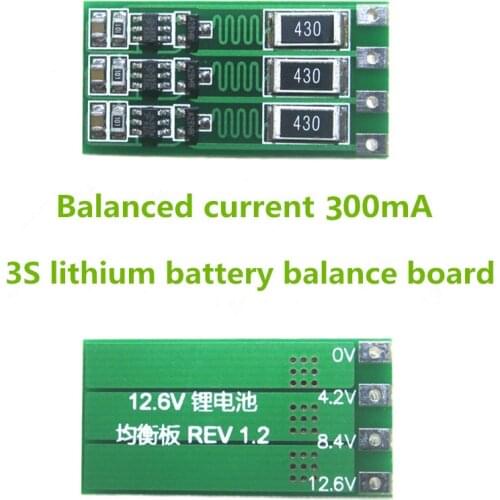 3S 300mA Li-ion Lithium Battery Balancer Board 18650 Li-ion Battery Balancing Board Balance Current 1.1V 12.6V