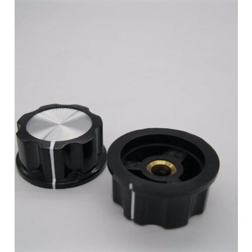 Free shipping 10pcs Hat MF-A04 potentiometer knob WH118/WX050 bakelite knob / copper core inner hole 6mm diameter 33MM