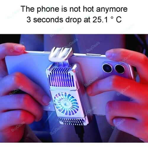 AH-101 Mobile Phone Cooler holders Smartphone Radiator Mini Phone Radiator Cooling Fan Case Gaming Bracket For Mobile Phones