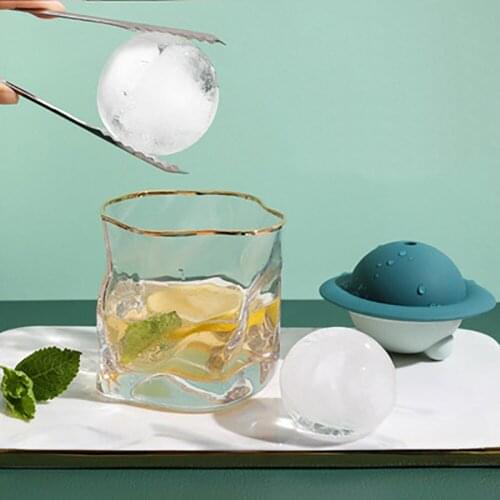 Ice Hockey Mold Ice Ball Maker Reusable Food Grade Silicone Ice Ball Form with Lid & Funnel for Whiskey Drinks Cocktails Bourbon