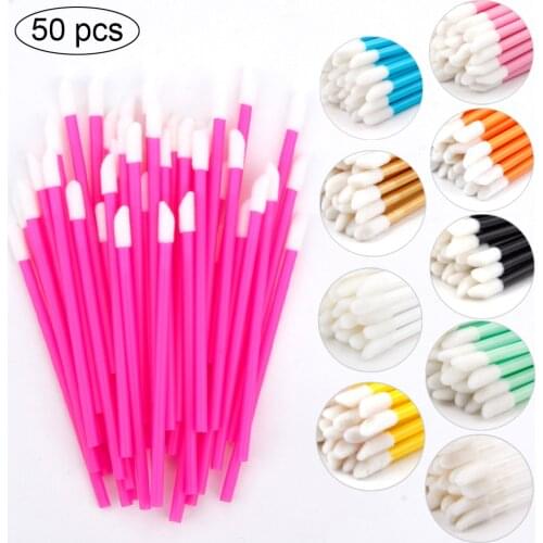 50Pcs Disposable Lip Brush Eyelashes Makeup Brushes Mascara Lash Applicator Lipstick Brush Cosmetics Disposable Applicators Tool