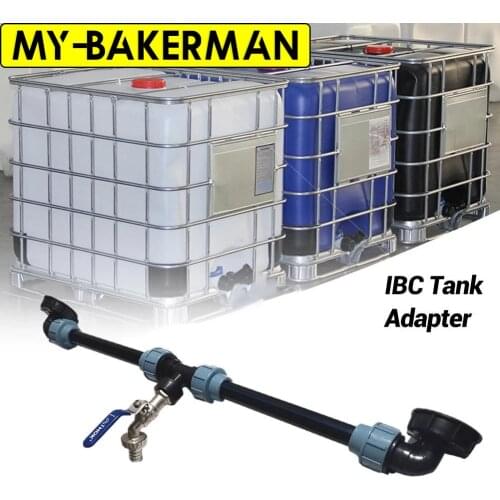 IBC Tank Tap Adapter IBC Tank Thread Faucet With 1 Tube And 2 Curved Connectors Home Garden Irrigation Water Connector Suit