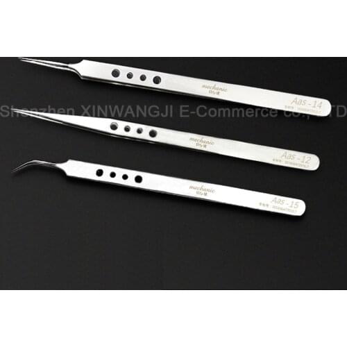 MECHANIC High Precision Extended Thickening With Holes Antiskid Heat Dissipation Tweezers Tip Mouth Clip And Bending Mouth Clip