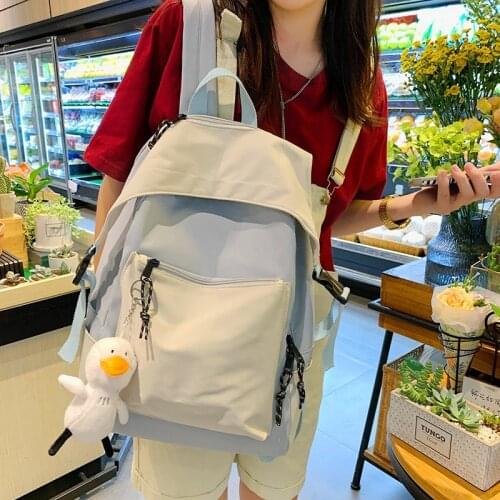 Kawaii Womens Backpack Cute Canvas School Bags For Girls Anti-theft Travel School Backpack Purse For Women 2021