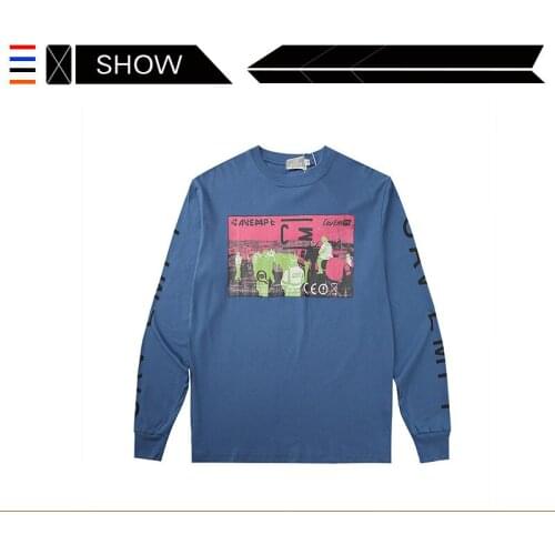 Chao brand CAV EPMT direct jet long sleeve T-shirt CE C.E direct jet printing long sleeve T-shirt for men and women