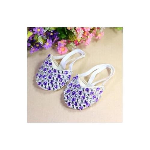 New Arrival Crystal Bellydancing Ballet Latin half soft-sole Shoes fully hand-made sewed dancing Shoes 13 Style Colors