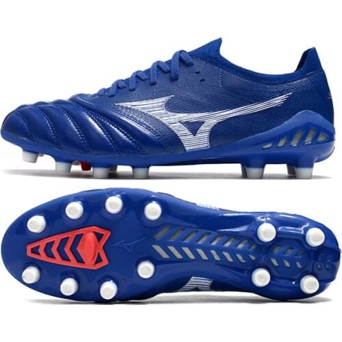 Original Mizuno Creation MORELIA NEO III Knitting FG Mens Shoes Sneakers Mizuno Outdoor Sports Shoes Blue/White Size Eur 40-45