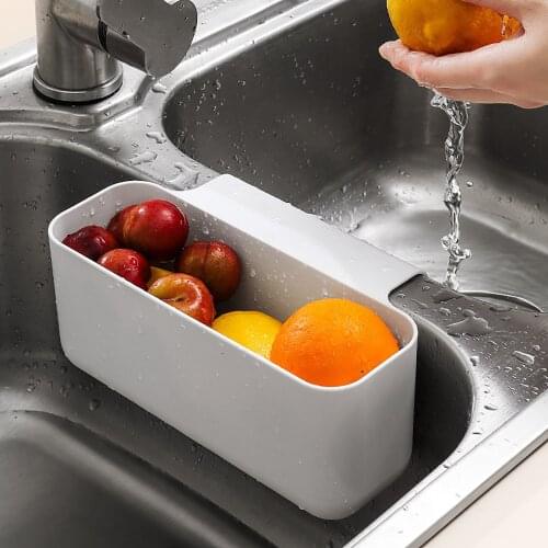 Sink Hanging Storage Basket Kitchen Sink Space Saving Shelf 2021 Simple Storage Box Garbage Sorting Box Peel Storage Box Kitchen