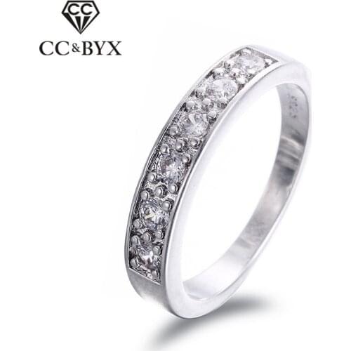 Simple Design Womens AAA Zirconia Ring Infinity Crystal Rings For Women Fashion Wedding Jewelry Best Gift CC147