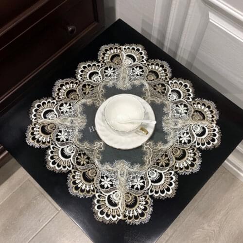 Placemats Disk pad prop cover French lace corner tablecloths small tables coffee mats lamp retro posing props tea sets towel