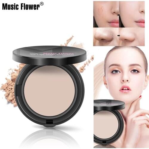 Music Flower Music Flower Rejuvenation Concealer Cream Powder Cake Dry and Wet Durable Makeup Foundation