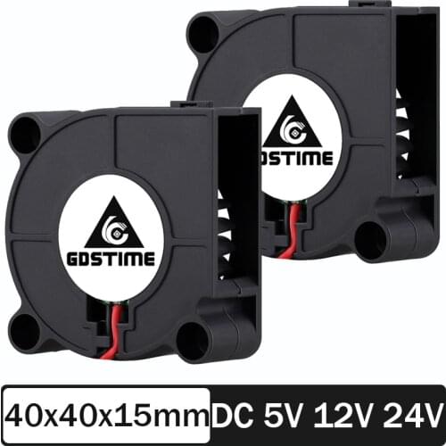 Gdstime 3D Printer Turbine 40mm Fans 5V 12V 24V 40mmx15mm 4015 DC Blower Fan Cooling Accessories Radial Turbo Heatsink
