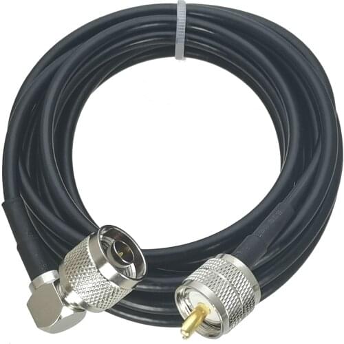 1Pcs RG58 N Male Plug Right angle to UHF PL259 Male plug Connector RF Jumper pigtail Cable 6inch~20M