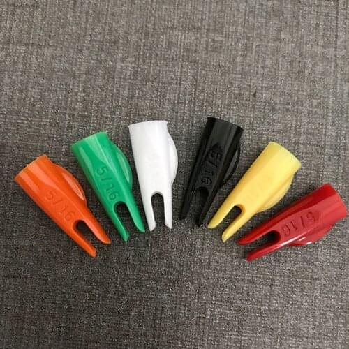 20Pcs 5/16" Archery Glue-on Nocks Plastic External Outer Arrow Nock for Arrow Shaft OD 8mm Hunting accessories