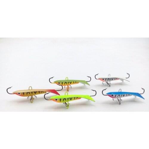 5pcs Ice Fishing Lure 6cm 9.5g Winter Fishing Jig Bait Pesca Peche Fishing Tackle Hard Metal Carp Fishing Hooks