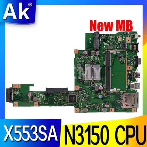 Akemy X553SA Motherboard N3150 4 cores For Asus A553S A553SA F553S F553SA X553S laptop Motherboard X553SA Mainboard
